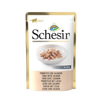 Schesir Cat Tuna &amp; Salmon in Jelly 85 gr