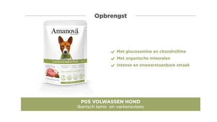 Amanova Adult Luscious Lamb &amp; Pork 300 gram Graanvrij natvoer