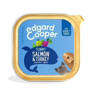 Edgard &amp; Cooper kuipje zalm/kalkoen 150 gram Graanvrij