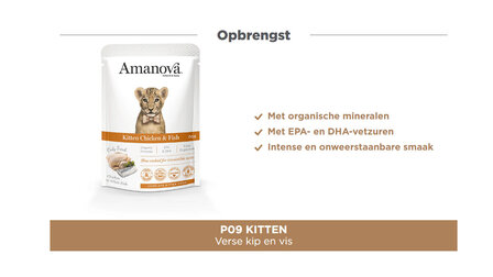 Amanova kattenvoer pouch kitten chicken &amp; fish p09