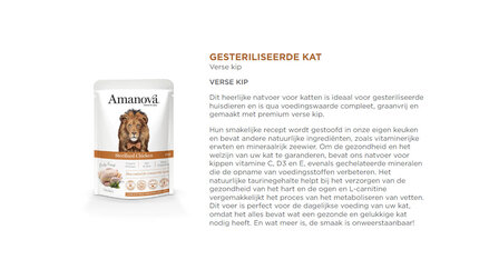 Amanova kattenvoer pouch Sterilised chicked P10