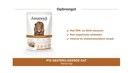 Amanova kattenvoer pouch Sterilised chicked P10