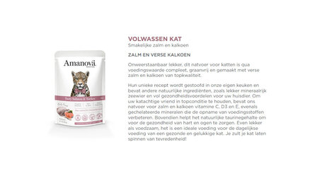 Amanova kattenvoer pouch tasty salmon &amp; turkey P11 Graanvrij