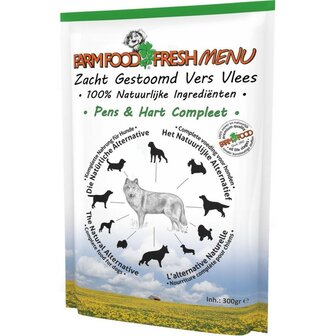 Farm Food Fresh menu pens &amp; hart compleet 300 gram