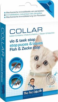 the Pet Doctor Vlo &amp; teek stop band 38cm vlooienband voor de kat