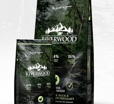 Riverwood Junior Large Breed Eend &amp; Kalkoen met Fazant 12 kg hondenvoer