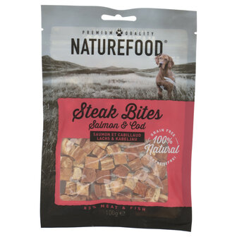 Rosewood Naturefood steak bites zalm 100gr