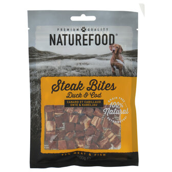 Rosewood Naturefood steak bites eend 100gr