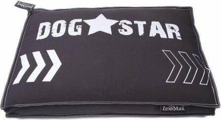 Lex &amp; Max Boxbed Dogstar 90x65 cm Grey Hondenmand