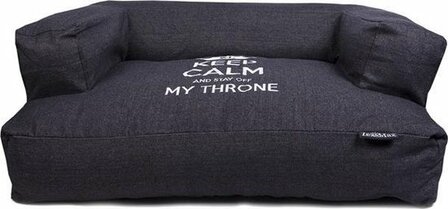 Lex &amp; Max Sofa Keep Calm 100x70x35 cm Zwart hondenmand