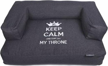 Lex &amp; Max Sofa Keep Calm 100x70x35 cm Zwart hondenmand