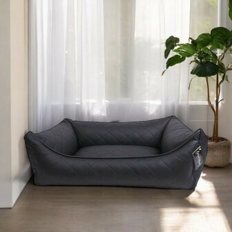 Lex &amp; Max Eco Leather Hondenmand 120x85cm Zwart