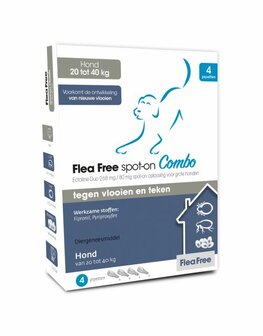 Flea Free Spot-On Combo Hond 20-40 Kg 4 pip