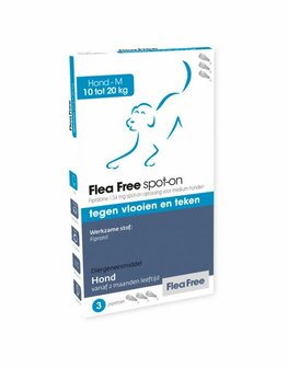 Flea Free Spot-On Hond 10-20 Kg 3 pip