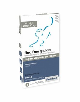 Flea Free Spot-On Hond 20-40 Kg 3 pip