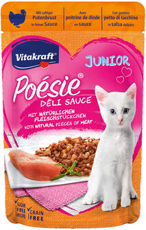 vitakraft po&eacute;sie d&eacute;li sauce kalkoen junior