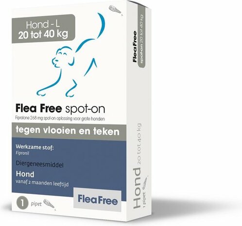 Flea Free Spot On Hond 20-40 kg 1 pip tegen vlooien