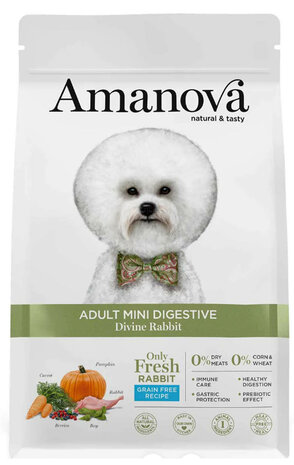 Amanova Adult Mini Digestive Rabbit 7 kg Graanvrij