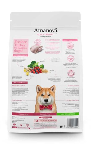 Amanova Adult Obesity Turkey Delight 10 kg Graanvrij