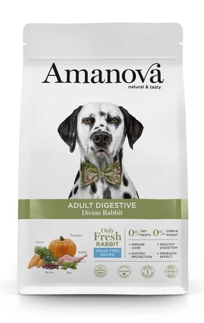 Amanova Adult Digestive Divine Rabbit 10 kg Graanvrij