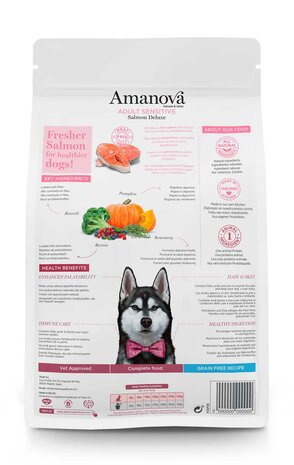 Amanova Adult Sensitive Salmon Deluxe 10 kg Graanvrij