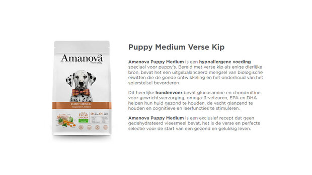 Amanova Puppy Medium Exquisite Chicken 12 kg