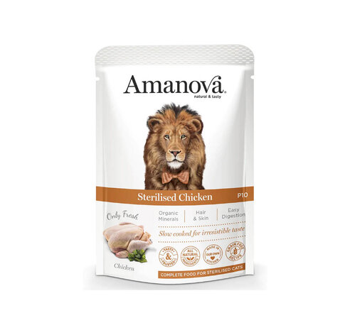 Amanova kattenvoer pouch Sterilised chicked P10