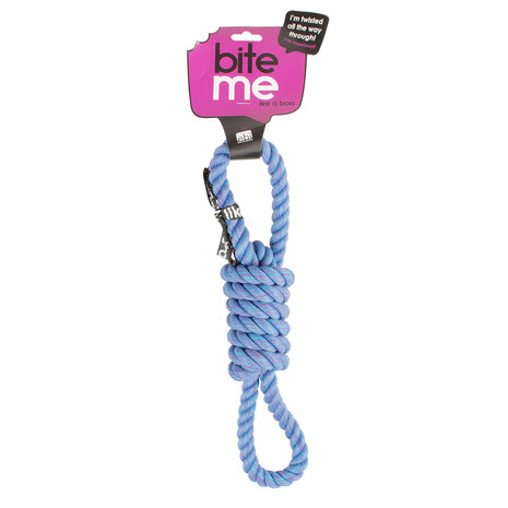 Bite me speeltouw 2 lussen blauw 32x6x6 cm