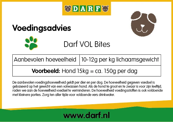 Darf-Vol Kalkoen 15 kg geperste hondenbrokken 