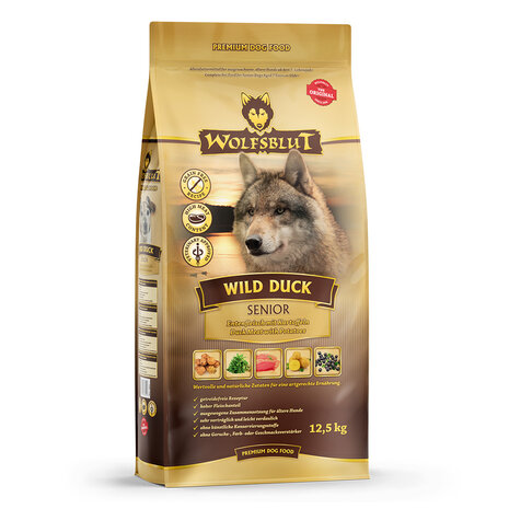 Wolfsblut senior wild duck 12,5kg hondenvoer