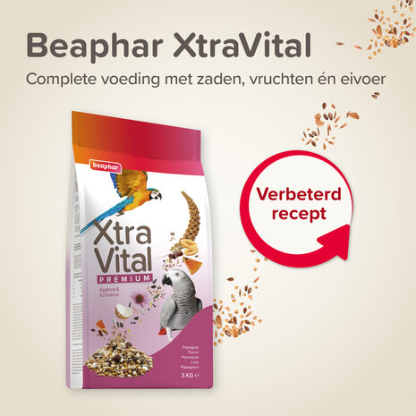 Beaphar Xtra Vital Papegaaienvoer 3 KG