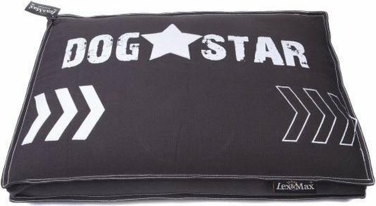 Lex & Max Boxbed Dogstar 90x65 cm Grey Hondenmand