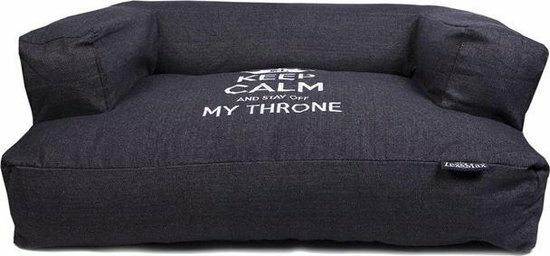 Lex & Max Sofa Keep Calm 100x70x35 cm Zwart hondenmand